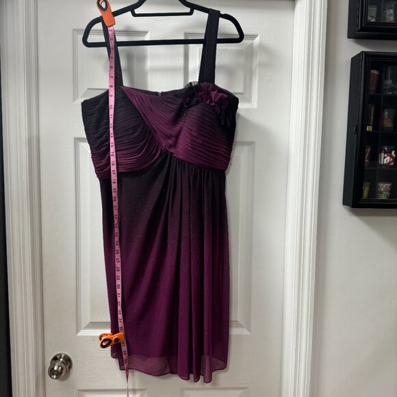 Sparkling Purple Ombre Prom Evening Party Dress XSCAPE by Joanna Chen size18W - Picture 3 of 10